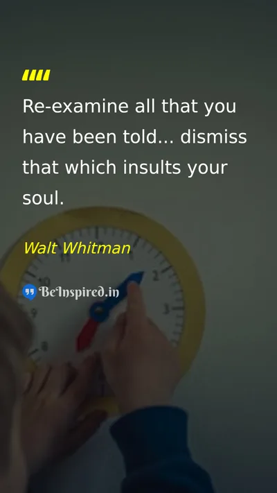 Walt Whitman Picture Quote on self-confidence freedom wisdom 