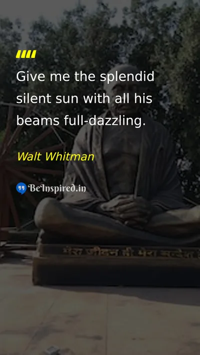 Walt Whitman Picture Quote on nature happiness 