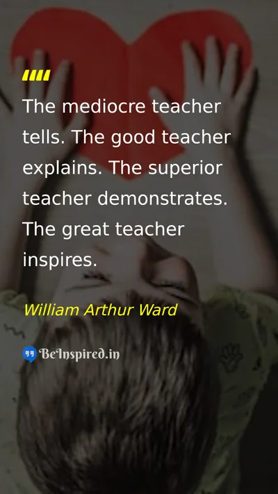 William Arthur Ward Picture Quote on teacher education leadership 