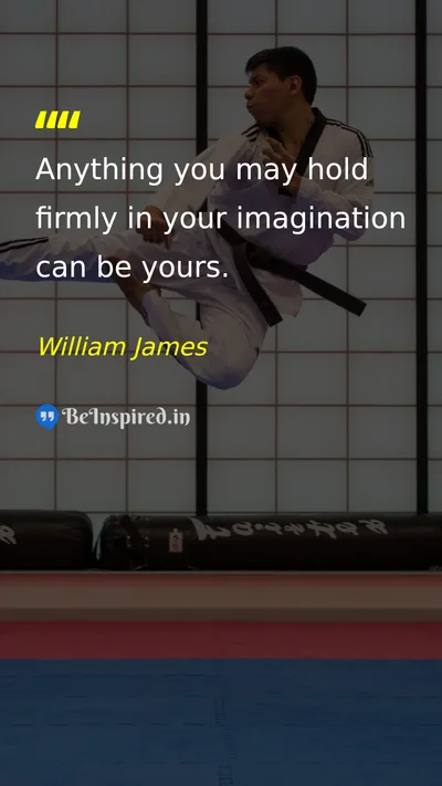William James Picture Quote on imagination dream success motivational 