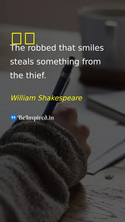William Shakespeare Picture Quote on smile 