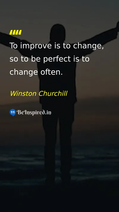 Winston Churchill Picture Quote on change life 