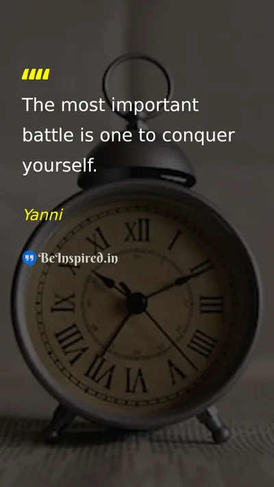 Yanni Picture Quote on self-confidence discipline success 