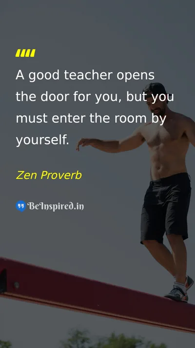 Zen Proverb Picture Quote on education teacher discipline 