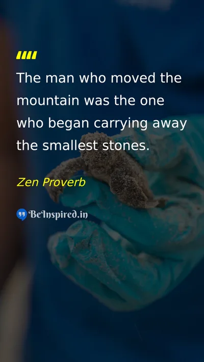 Zen Proverb Picture Quote on hard-work success discipline 