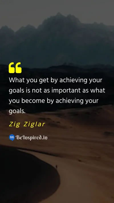 Zig Ziglar Picture Quote on goal achievement motivational 