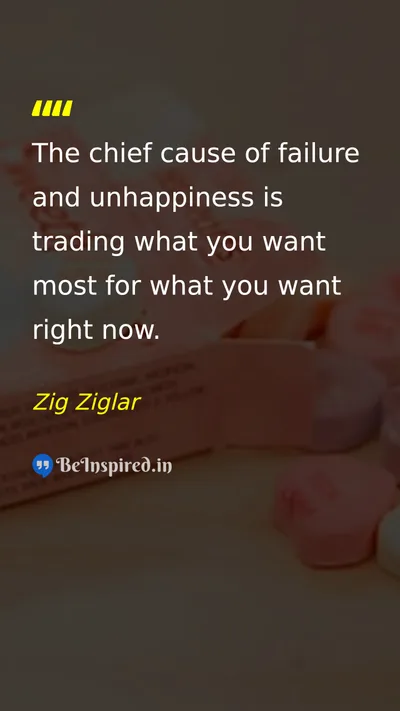 Zig Ziglar Picture Quote on success failure happiness discipline 
