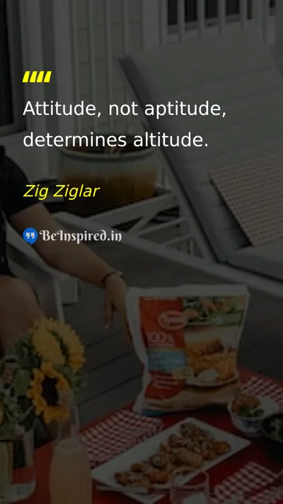 Zig Ziglar Picture Quote on attitude success mindset motivation 