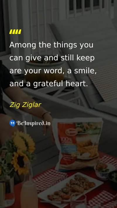 Zig Ziglar Picture Quote on gratitude happiness 