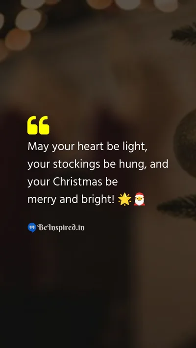 Christmas Wishes Quote related to merry, bright, light, stockings, festive