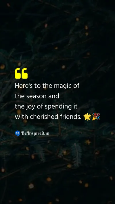 Christmas Wishes Quote related to magic, season, joy, friends, cheer