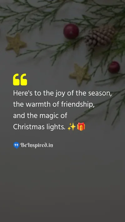 Christmas Wishes Quote related to joy, season, friendship, magic, lights