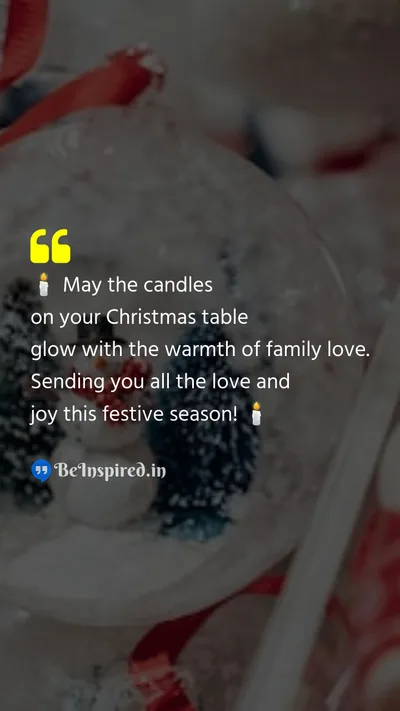 Christmas Wishes Quote related to family, love, warmth, joy, festive