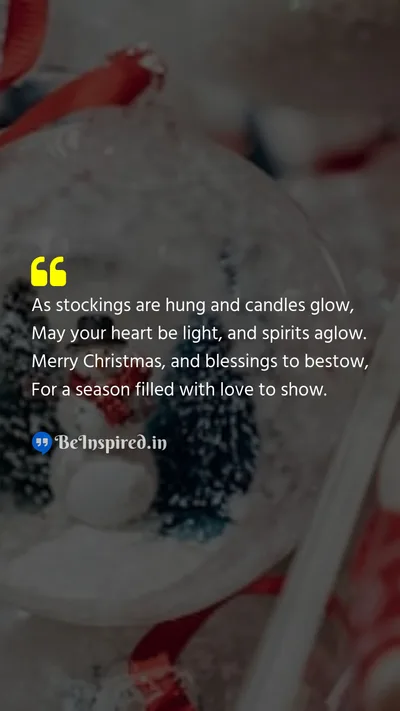 Christmas Wishes Quote related to joy, warmth, blessings, celebration