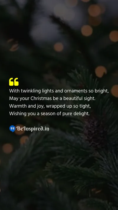Christmas Wishes Quote related to joy, warmth, beauty, celebration
