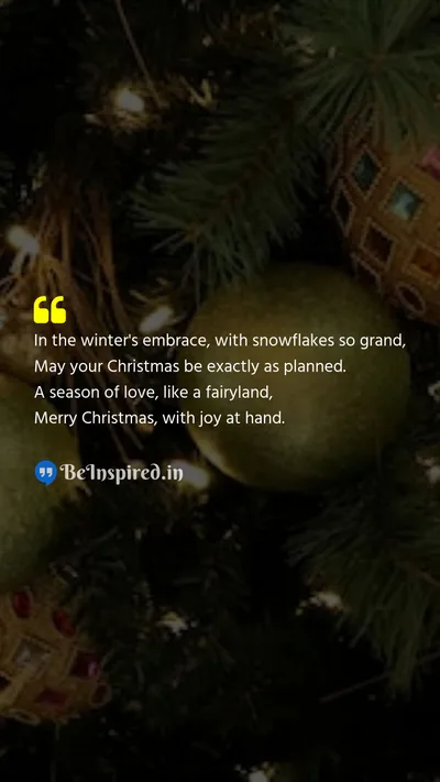 Christmas Wishes Quote related to winter, snow, love, joy