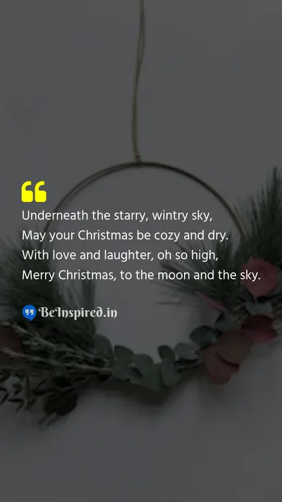 Christmas Wishes Quote related to stars, winter, cozy, laughter
