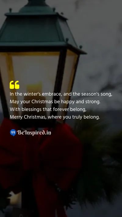 Christmas Wishes Quote related to winter, happiness, blessings
