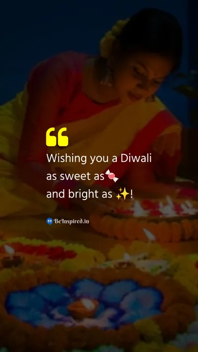 Diwali/Deepavali Wishes Quote related to diwali, sweetness, brightness