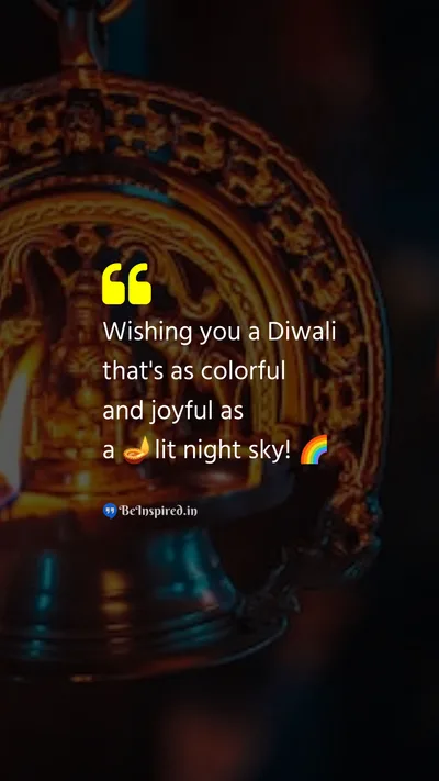 Diwali/Deepavali Wishes Quote related to diwali, colorful, joyful, lit night sky