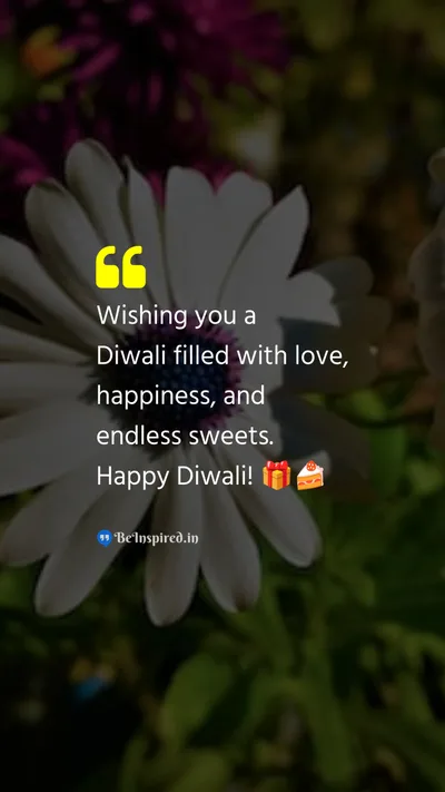 Diwali/Deepavali Wishes Quote related to love, happiness, sweets