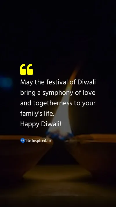 Diwali/Deepavali Wishes Quote related to love, togetherness, festival, family