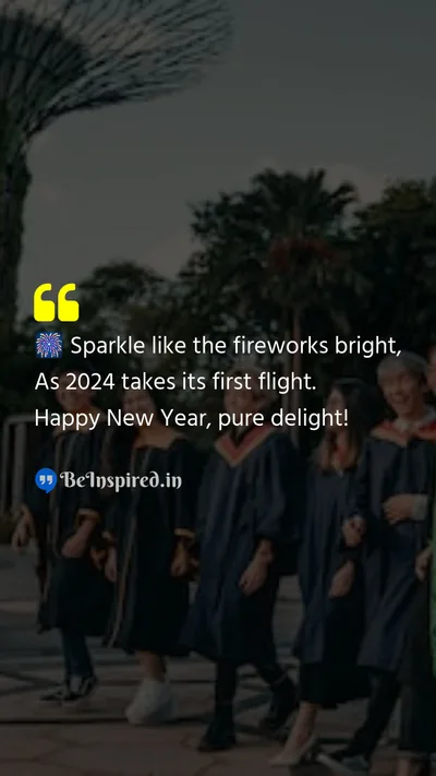 New Year Wishes Quote related to joy, excitement, brightness
