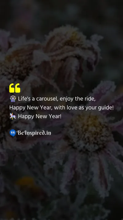 New Year Wishes Quote related to enjoy the ride, love, happiness, carousel