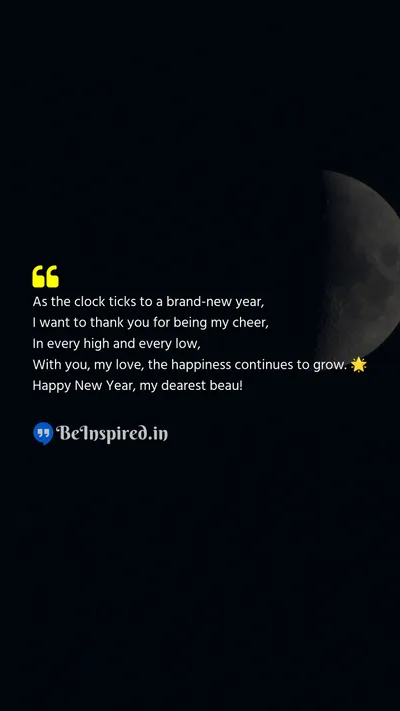 New Year Wishes Quote related to gratitude, happiness
