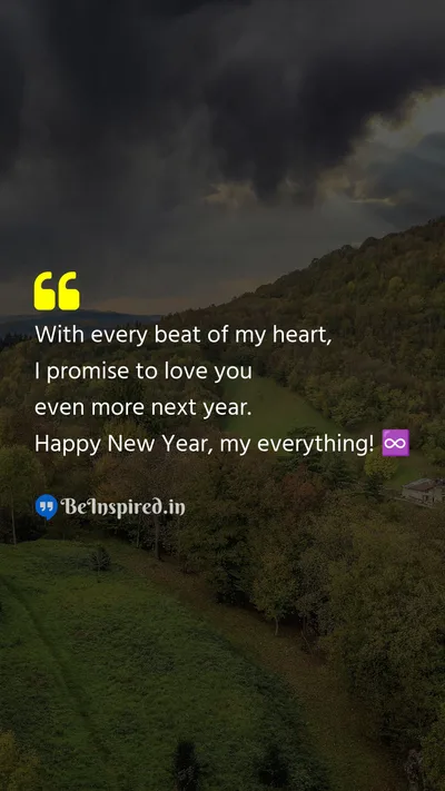 New Year Wishes Quote related to love, celebration