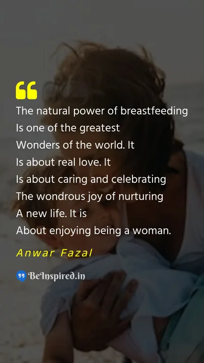 World Breastfeeding Week Quote related to breastfeeding, love, caring, nurturing, womanhood