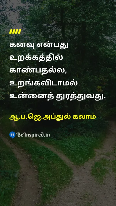 A. P. J. Abdul Kalam Tamil Picture Quote on dreamdream motivationmotivation lifelife hard workhard work 