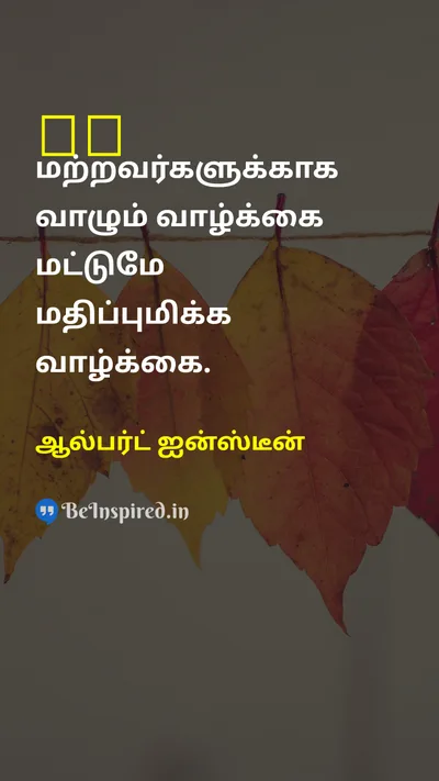 Albert Einstein Tamil Picture Quote on selfishselfish 