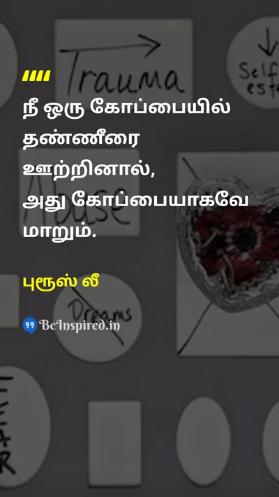 புரூஸ் லீ Tamil Picture Quote on lifeவாழ்க்கை wisdomஞானம் changeமாற்றம் 