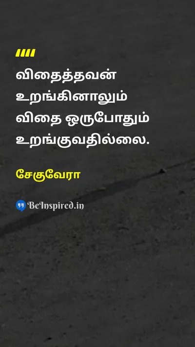 Che Guevara Tamil Picture Quote on persistenceவிடாமுயற்சி determinationஉறுதிப்பாடு 