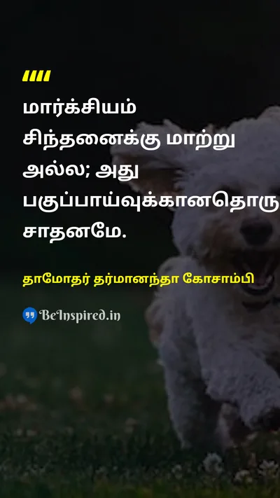 Damodar Dharmananda Kosambi Tamil Picture Quote on 