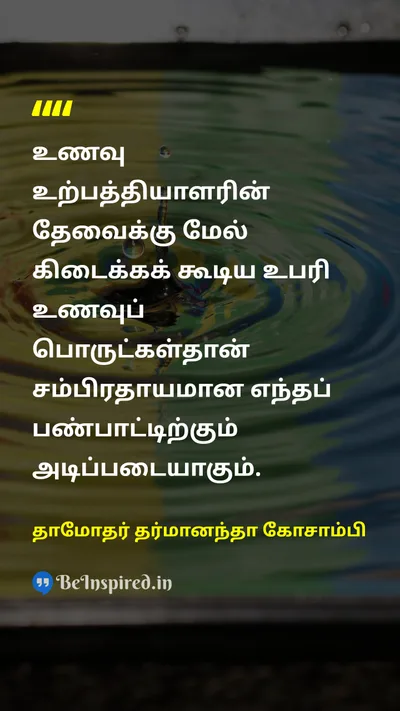 Damodar Dharmananda Kosambi Tamil Picture Quote on 