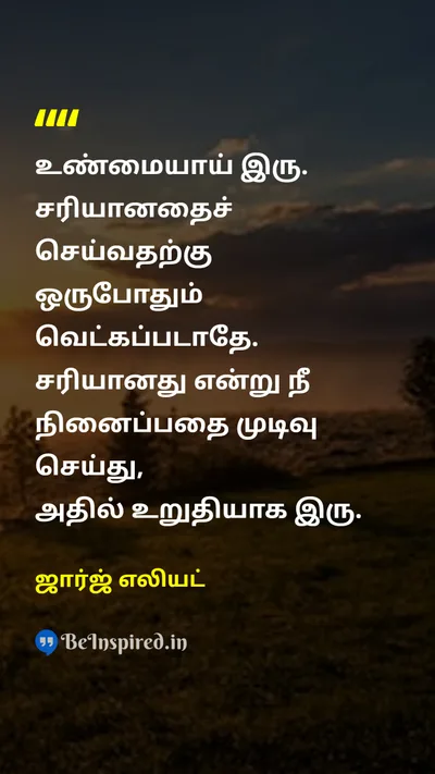 ஜார்ஜ் எலியட் Tamil Picture Quote on disciplineஒழுக்கம் courageதைரியம் integrityஒருமைப்பாடு 