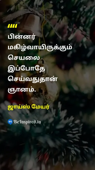 ஜாய்ஸ் மேயர் Tamil Picture Quote on wisdomwisdom happinesshappiness 