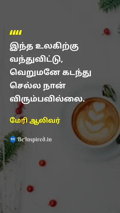 Mary Oliver Tamil Picture Quote on lifeவாழ்க்கை purposeநோக்கம் dreamகனவு changeமாற்றம் 