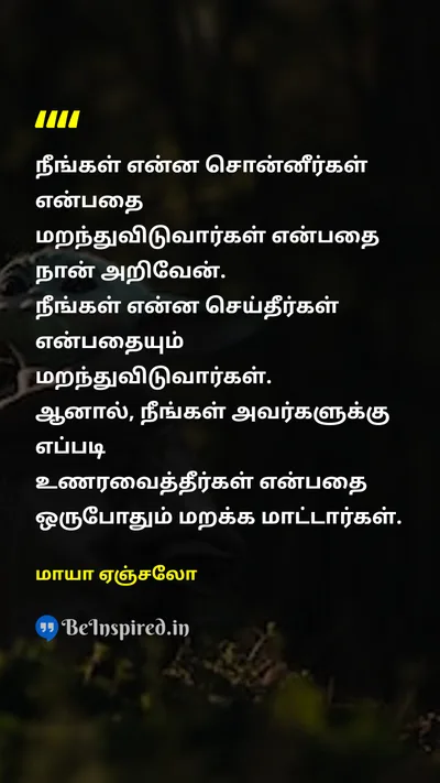மாயா ஏஞ்சலோ Tamil Picture Quote on empathyபச்சாதாபம் relationshipsஉறவுகள் lifeவாழ்க்கை 