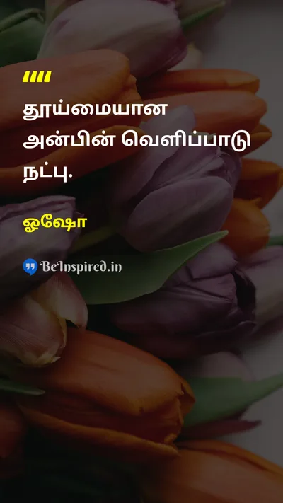 ஓஷோ Tamil Picture Quote on friendshipநட்பு loveஅன்பு connectionஇணைப்பு supportஆதரவு 