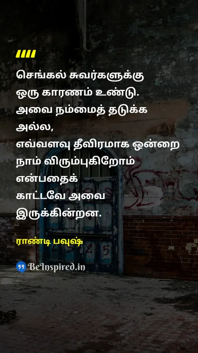 Randy Pausch Tamil Picture Quote on hard-workகடின உழைப்பு disciplineஒழுக்கம் successவெற்றி courageதைரியம் 