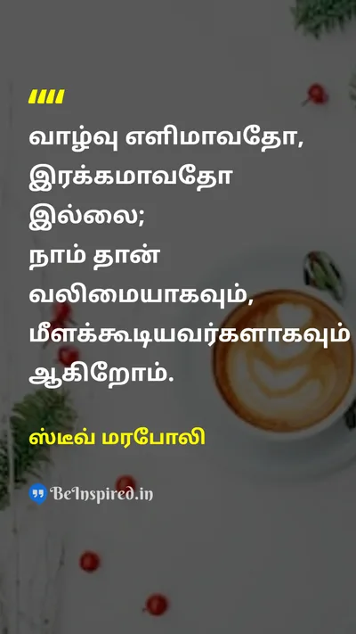 ஸ்டீவ் மரபோலி Tamil Picture Quote on lifeவாழ்க்கை changeமாற்றம் disciplineஒழுக்கம் 