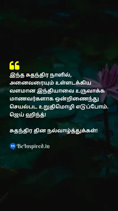 Independence Day Quote related to inclusivity, prosperity